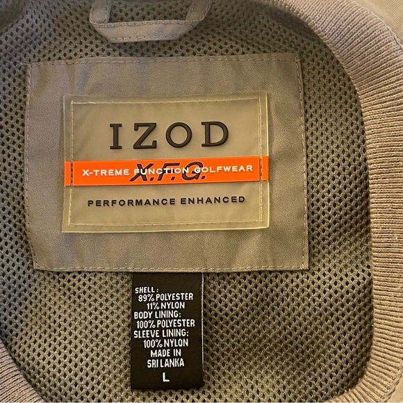 Izod X-Treme Function Golfwear Golf Pullover Windbreaker Men’s Size Large - Picture 10 of 11